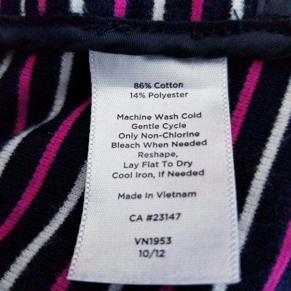 Talbots stripe office career jacket blazer LARGE petite - Picture 6 of 6